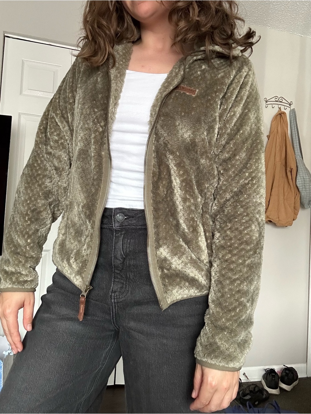 Plush Fuzzy Columbia Zip up